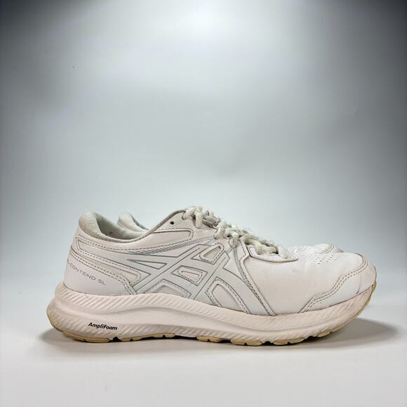 ASICS Gel-Contend SL White Running Walking Shoes Sneakers 1132A057 Womens Sz 7.5 - Picture 1 of 10